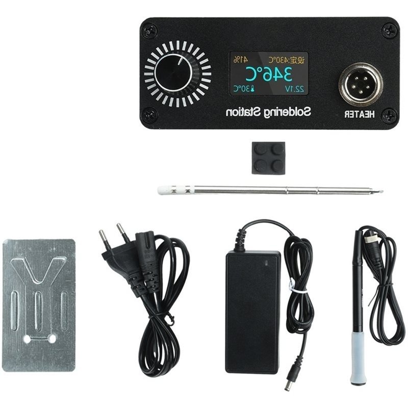Digital Soldering Station T12 - 【A56X】สถานีบัดกรีดิจิตอลขนาดเล็กแบบพกพา T12 สำหรับงานซ่อมแซมในบ้าน พร้อมหน้าจอ OLED ชุดเครื่องมือบัดกรีระดับมืออาชีพ