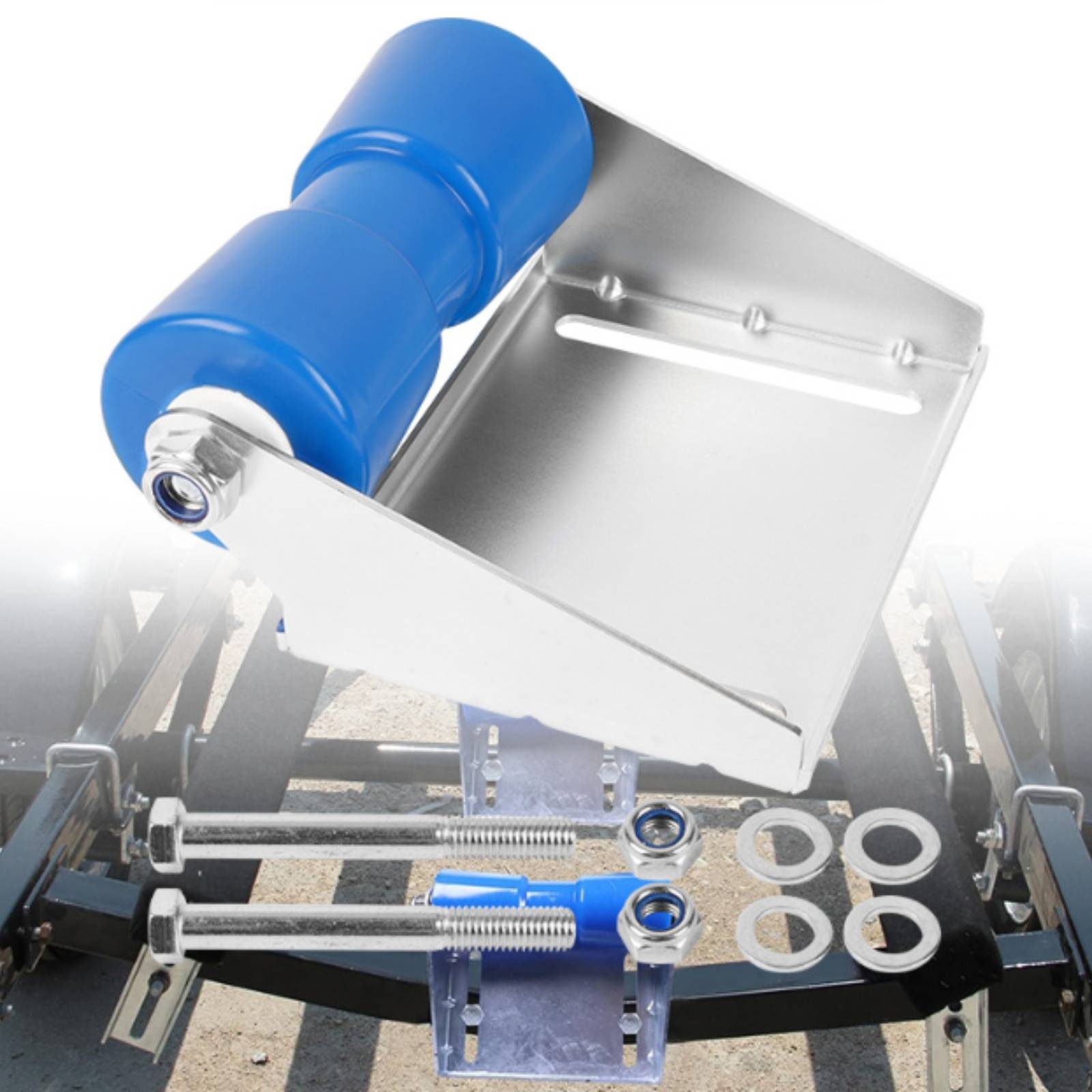 Hardware - ลูกกลิ้งสำหรับรถพ่วงเรือพร้อมขายึด ลูกกลิ้งสำหรับรถพ่วงแบบงานหนัก อุปกรณ์ยึดที่ทนทาน ใช้งานได้ยาวนาน เหมาะสำหรับนักพายเรือคายัค การขนส่งทางทะเล
