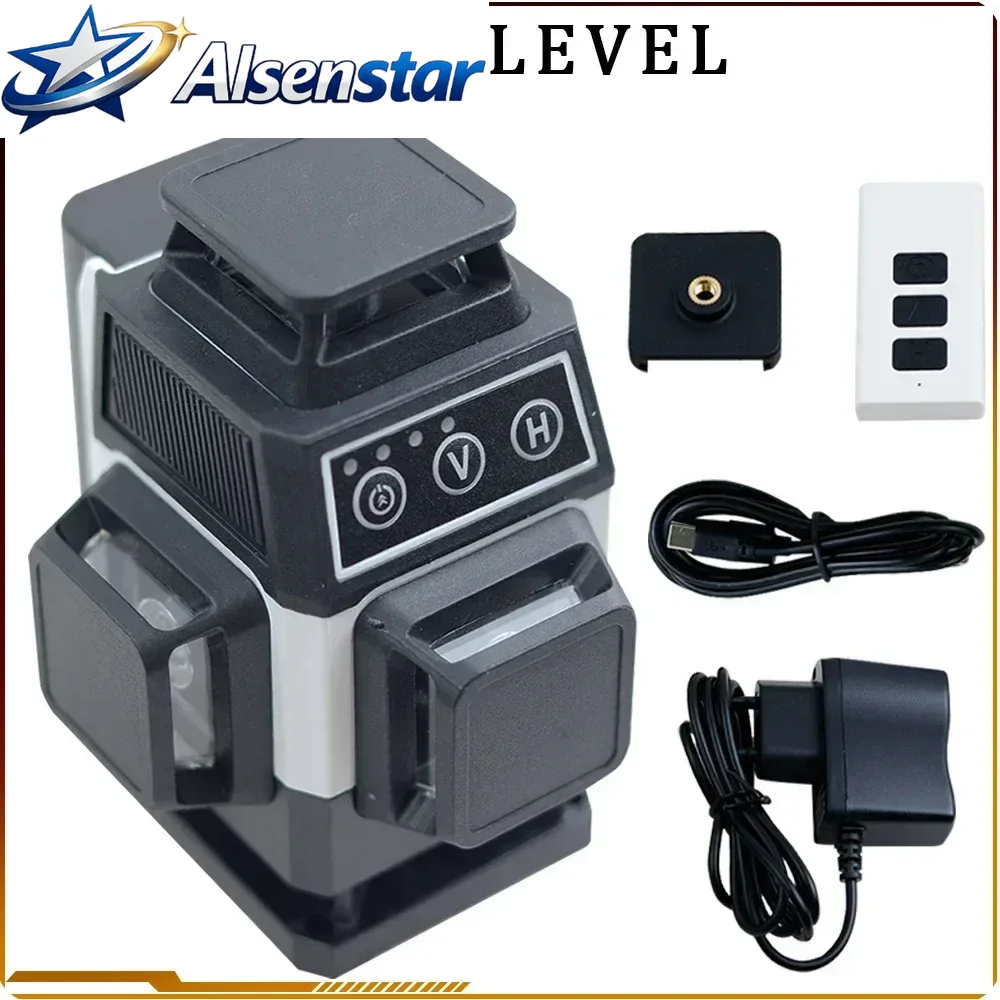 Laser Level 16 Lines 4D Green - เครื่องวัดระดับเลเซอร์ 16 เส้น ปรับระดับอัตโนมัติ 4 มิติ
