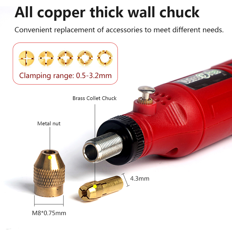 ปากกาแกะสลักไร้สายขนาดเล็ก 3.7 - Cordless Rotary Tool Kit Accessories บทวิจารณ์และราคา