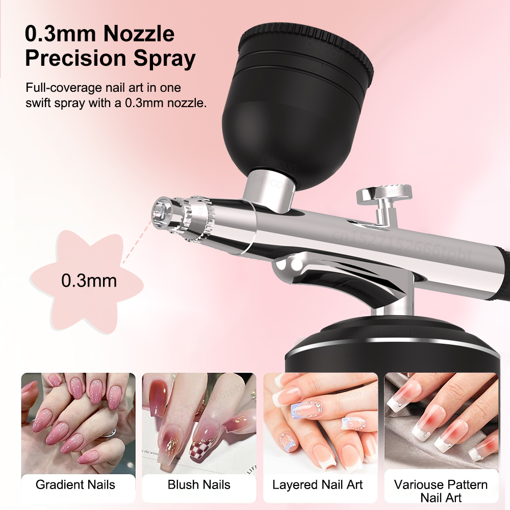 แอร์บรัชพร้อมคอมเพรสเซอร์ ปื - Airbrush Kit With Mini Compressor บทวิจารณ์และราคา
