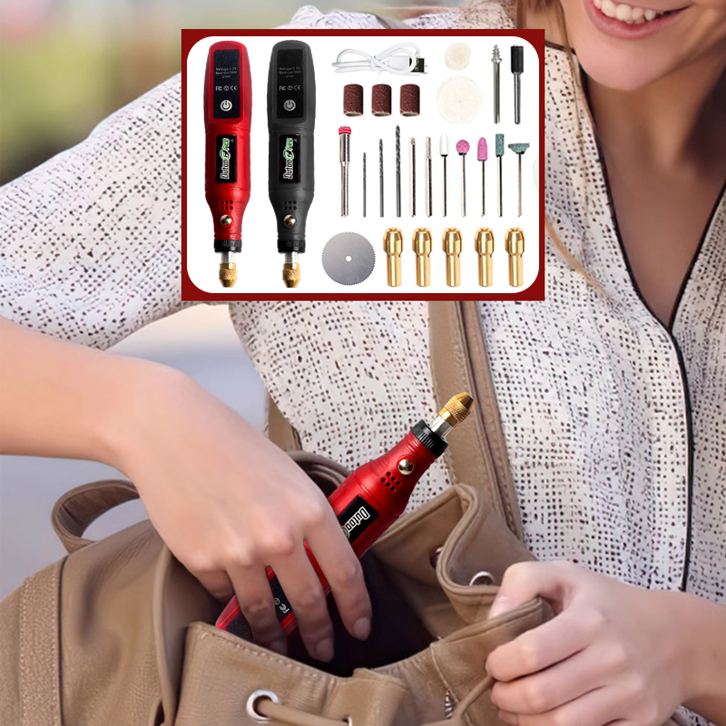 ปากกาแกะสลักงานไม้ชุดกล่องเครื - Cordless Rotary Tool Kit Accessories บทวิจารณ์และราคา