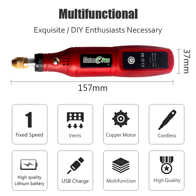 ปากกาแกะสลักงานไม้ชุดกล่องเครื - Cordless Rotary Tool Kit Accessories บทวิจารณ์และราคา