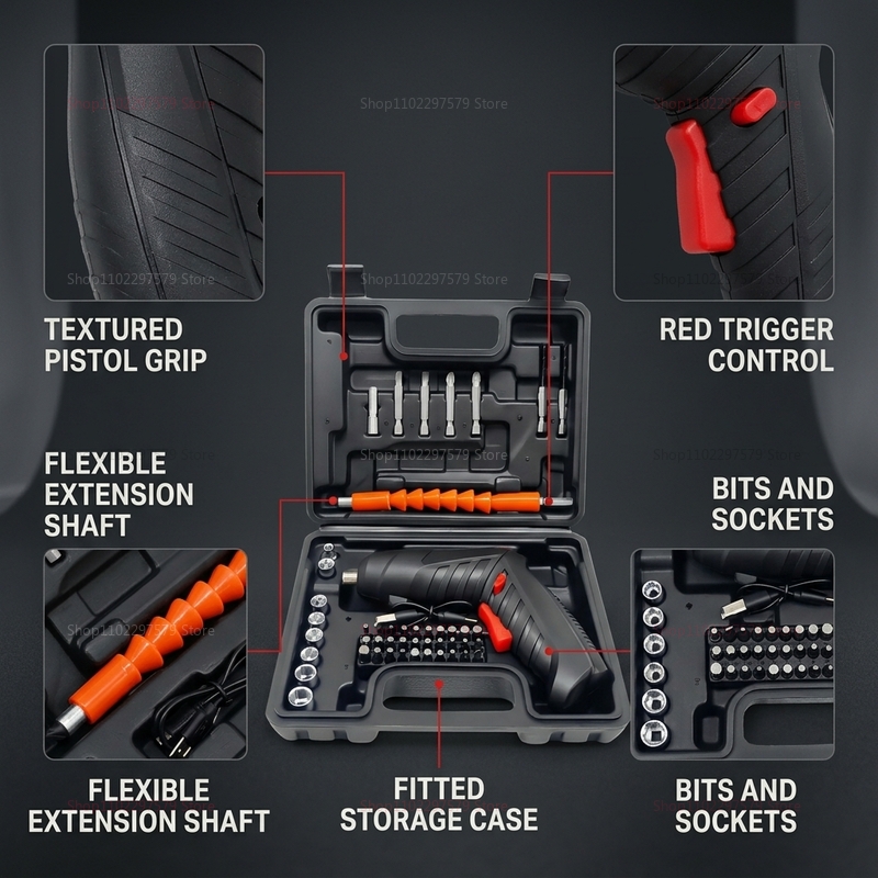 ชุดไขควงไฟฟ้าไร้สายแบบชาร์จได้ - Electric Screwdriver Rechargeable Usb บทวิจารณ์และราคา