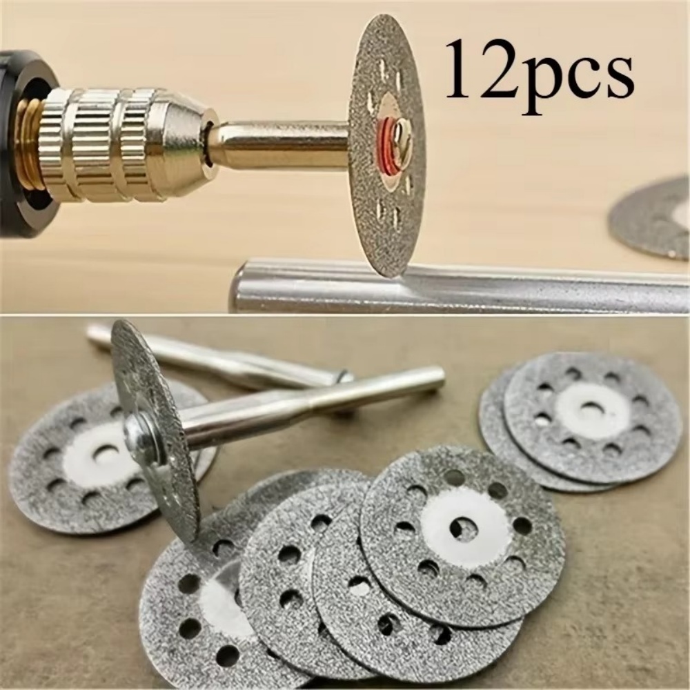 ใบเลื่อยเพชร 12 ชิ้น/ชุด ใบตัด - Cordless Rotary Tool Kit Accessories บทวิจารณ์และราคา