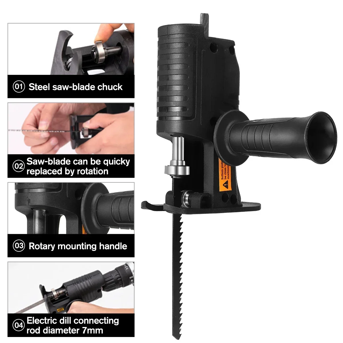 อะแดปเตอร์เลื่อยลูกสูบแบบพกพา  - Reciprocating Saw Attachment Drill บทวิจารณ์และราคา