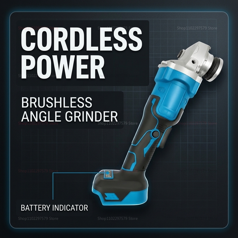 เครื่องเจียรไร้สายแบบมอเตอร์ไร - Brushless Angle Grinder Battery Powered บทวิจารณ์และราคา