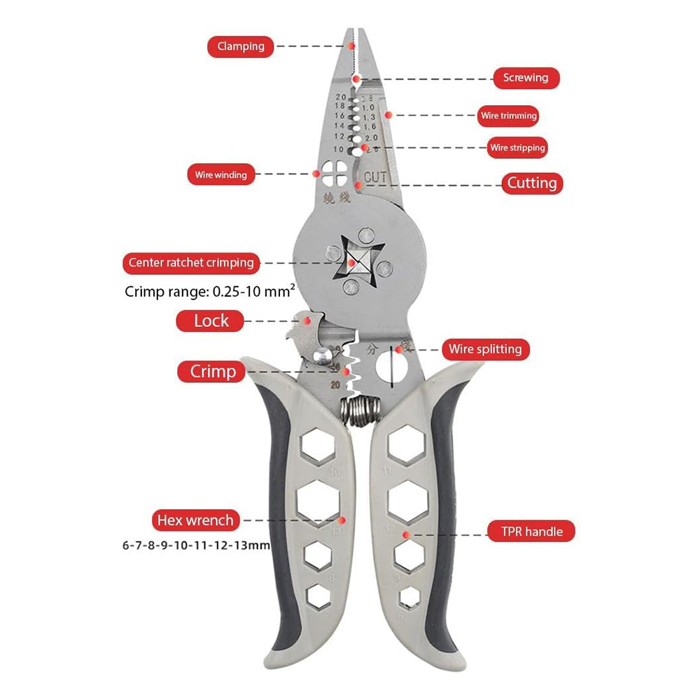 เครื่องมือช่างไฟฟ้า คีมตัดสายไ - Automatic Wire Stripper Cutter บทวิจารณ์และราคา