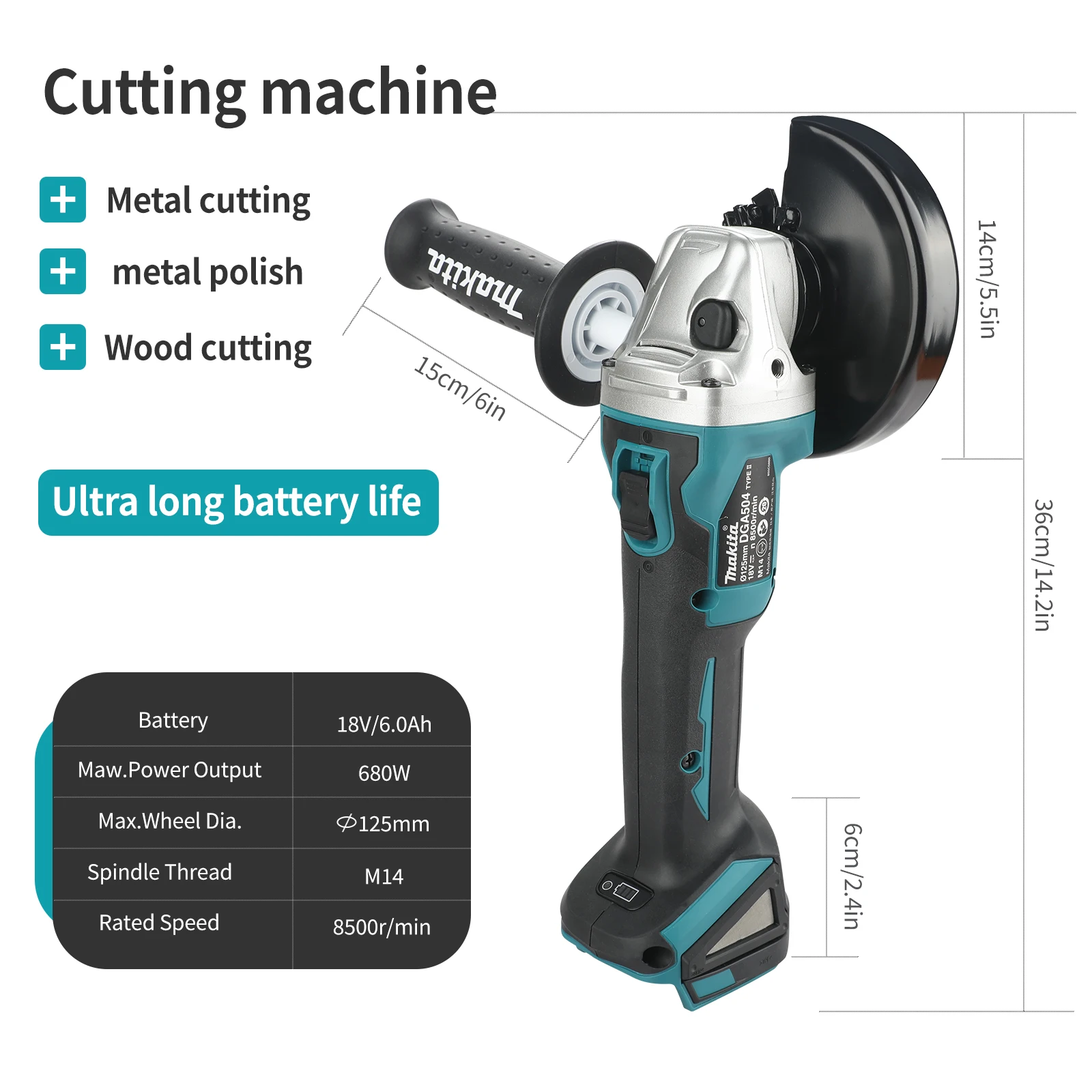 เครื่องเจียรมุมไร้สาย Makita D - Brushless Angle Grinder Battery Powered บทวิจารณ์และราคา