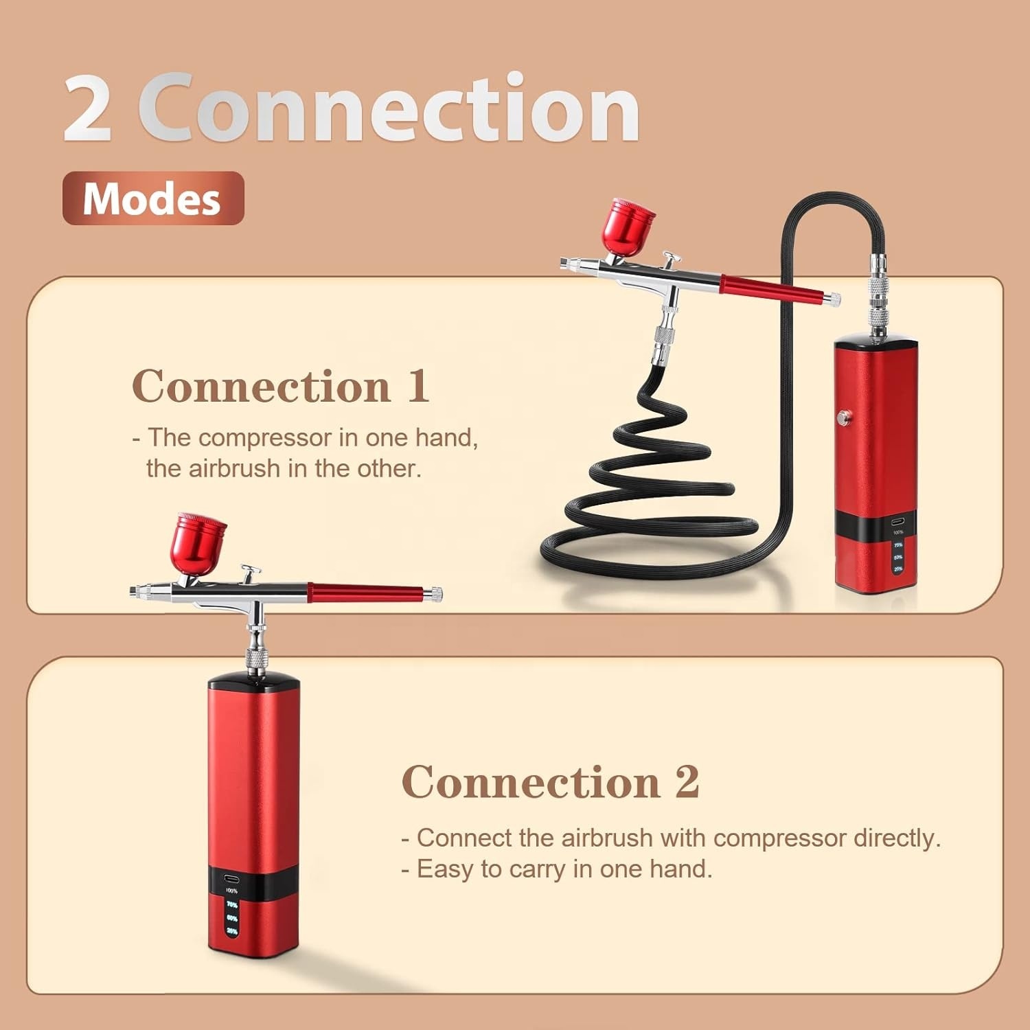 ชุดแอร์บรัชพร้อมคอมเพรสเซอร์,  - Airbrush Kit With Mini Compressor บทวิจารณ์และราคา