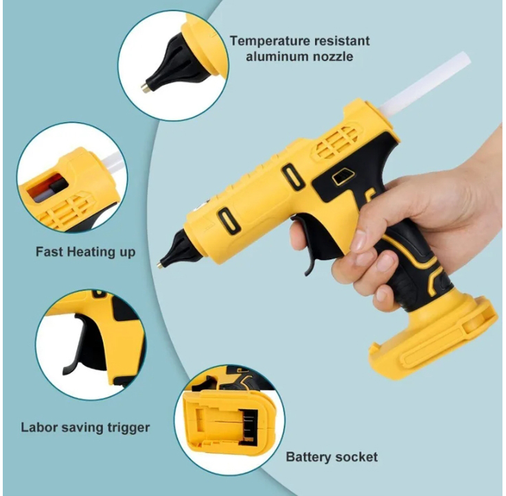 ปืนกาวร้อนไร้สายแบบมือถือ ปืนเ - Hot Melt Glue Gun Cordless บทวิจารณ์และราคา