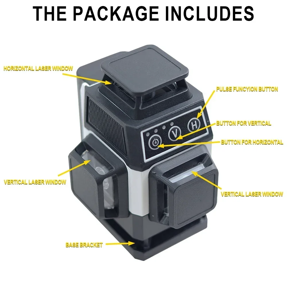เครื่องวัดระดับเลเซอร์ 16 เส้น - Laser Level 16 Lines 4D Green บทวิจารณ์และราคา