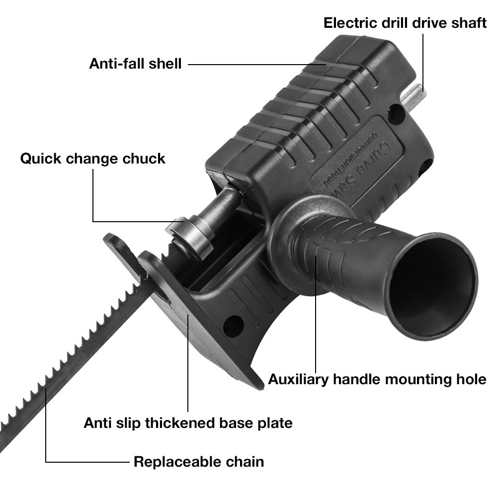 อะแดปเตอร์เลื่อยสว่านแบบควิกชั - Reciprocating Saw Attachment Drill บทวิจารณ์และราคา