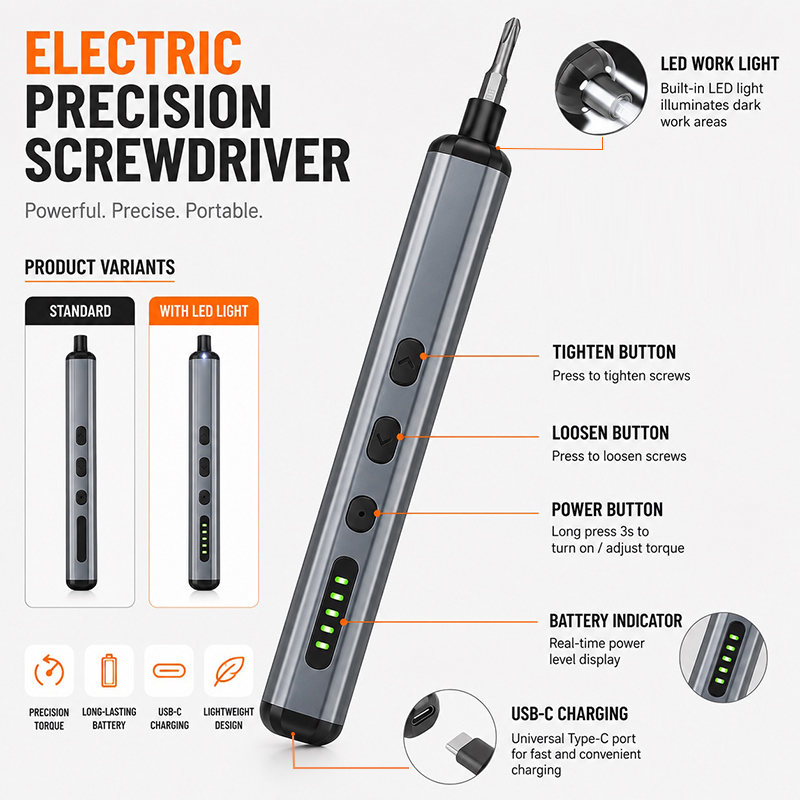ชุดไขควงไฟฟ้าความแม่นยำสูง 68  - Electric Screwdriver Rechargeable Usb บทวิจารณ์และราคา