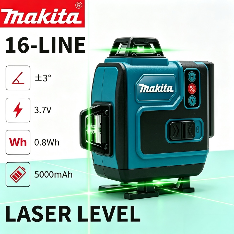 แบตเตอรี่ Makita 40V 5.0Ah Max - Laser Level 16 Lines 4D Green บทวิจารณ์และราคา