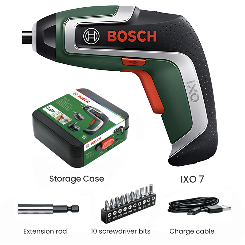 ไขควงไร้สาย Bosch IXO 7, ไขควง - Electric Screwdriver Rechargeable Usb บทวิจารณ์และราคา