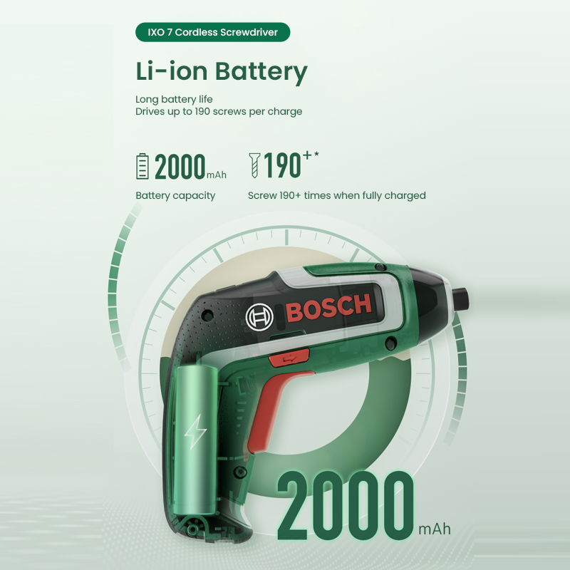 ไขควงไร้สาย Bosch IXO 7, ไขควง - Electric Screwdriver Rechargeable Usb บทวิจารณ์และราคา