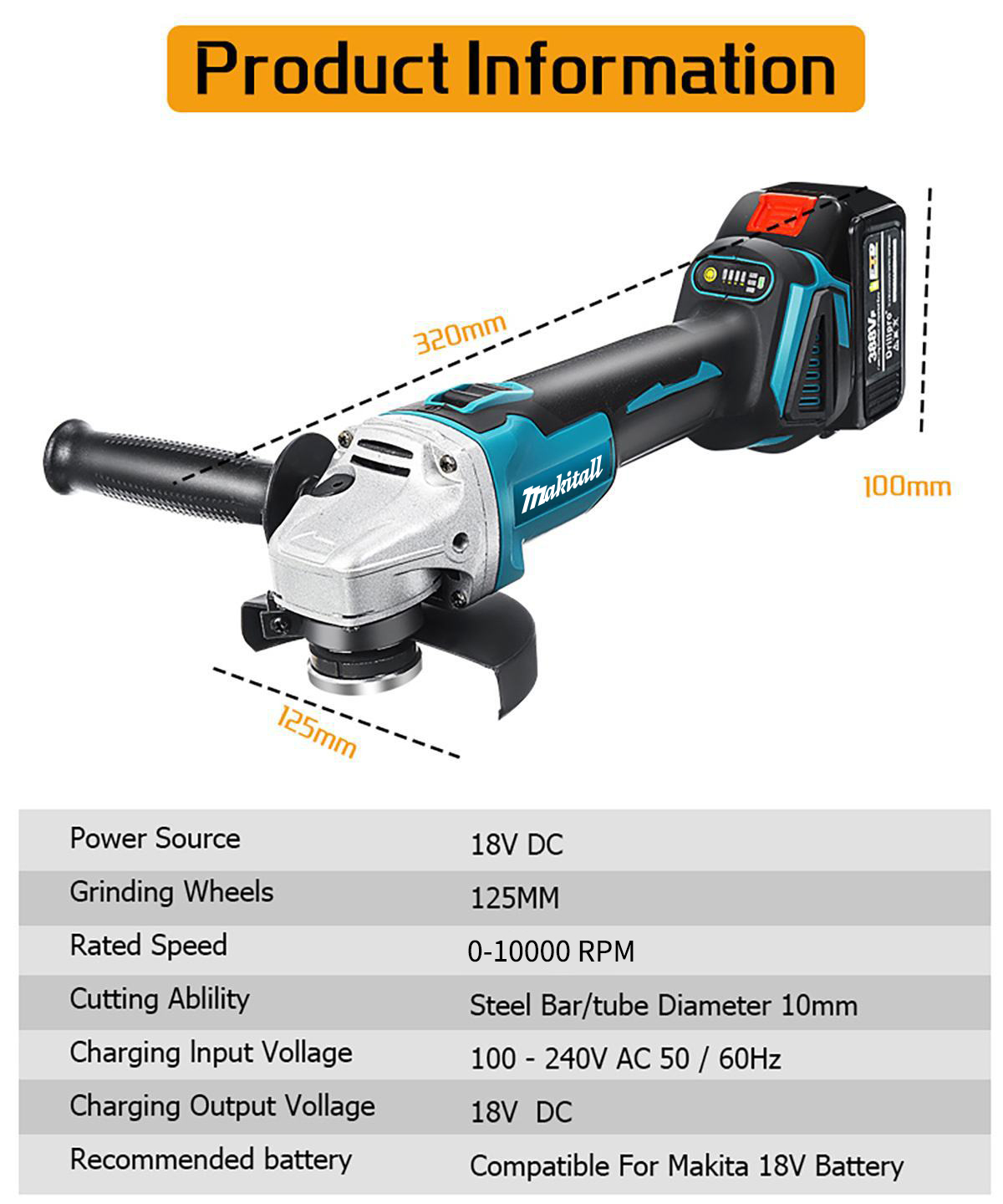 เครื่องเจียรไร้แปรงถ่าน 21V เค - Brushless Angle Grinder Battery Powered บทวิจารณ์และราคา